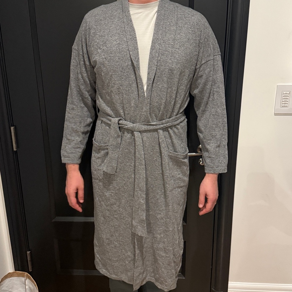 Frette Quiet Luxury Kimino Long Sleeve Dressing Gown Wool Cashmere NWT S/M